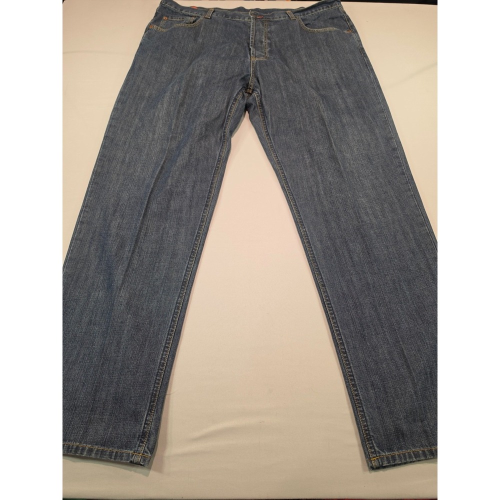 Faconnable Modele F38 Mens Blue Straight Leg Button Fly Denim Jeans Size 42 x 30